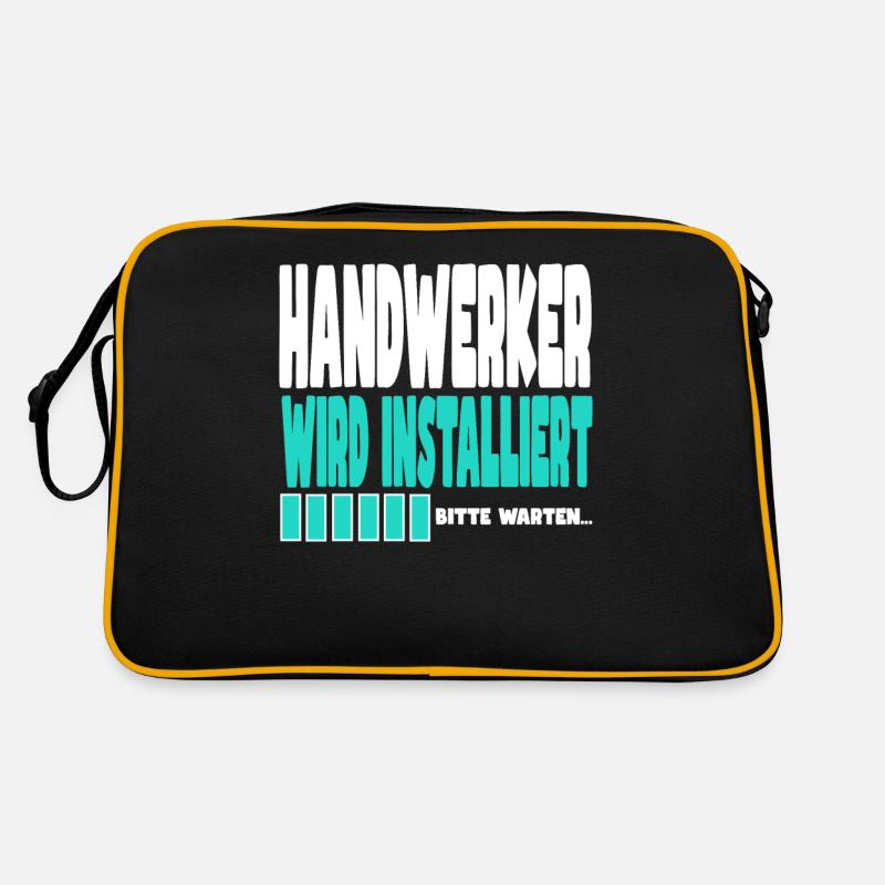 Handwerker wird installiert Retro Tasche