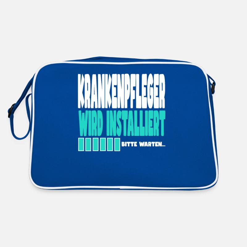 Krankenpfleger wird installiert Retro Tasche