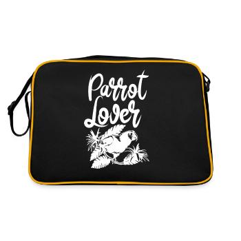 Parrot Lover Parrots Pet Sweet Animal - Retro Bag - black/gold - Back