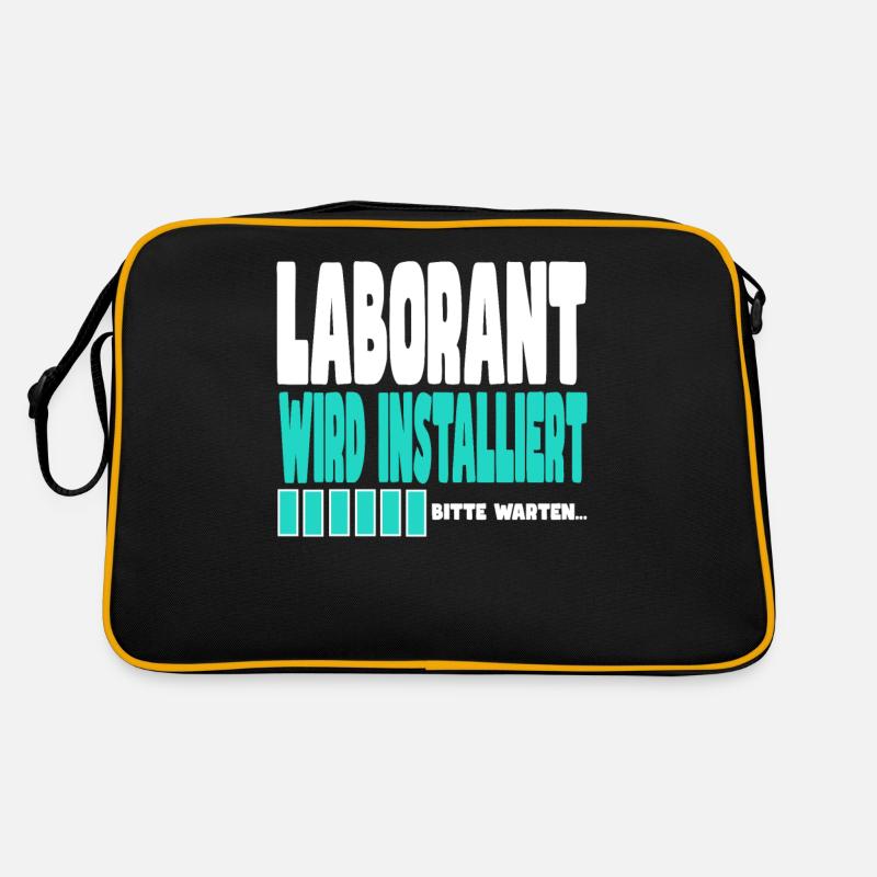 Laborant wird installiert - Retro Tasche - Schwarz/Gold