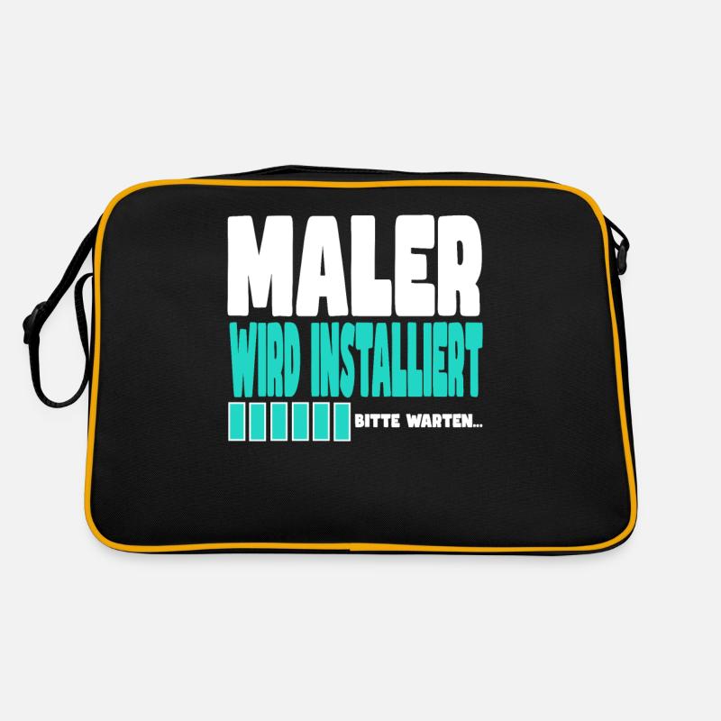 Maler wird installiert Retro Tasche