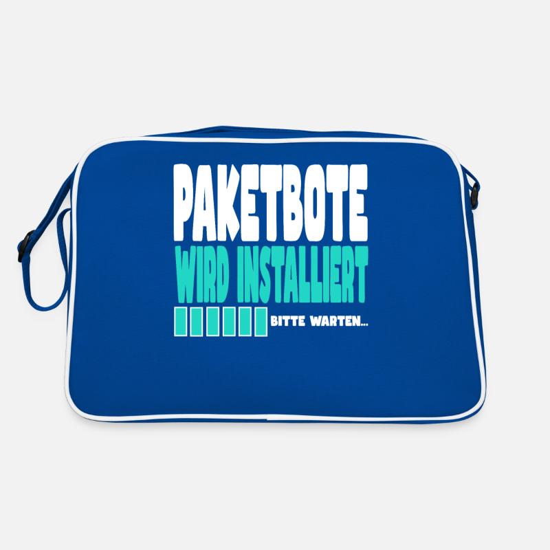Paketbote wird installiert Retro Tasche