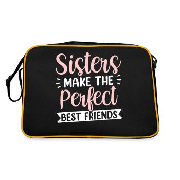 Sisters are the perfect best friends team - Retro Bag - black/gold - Back