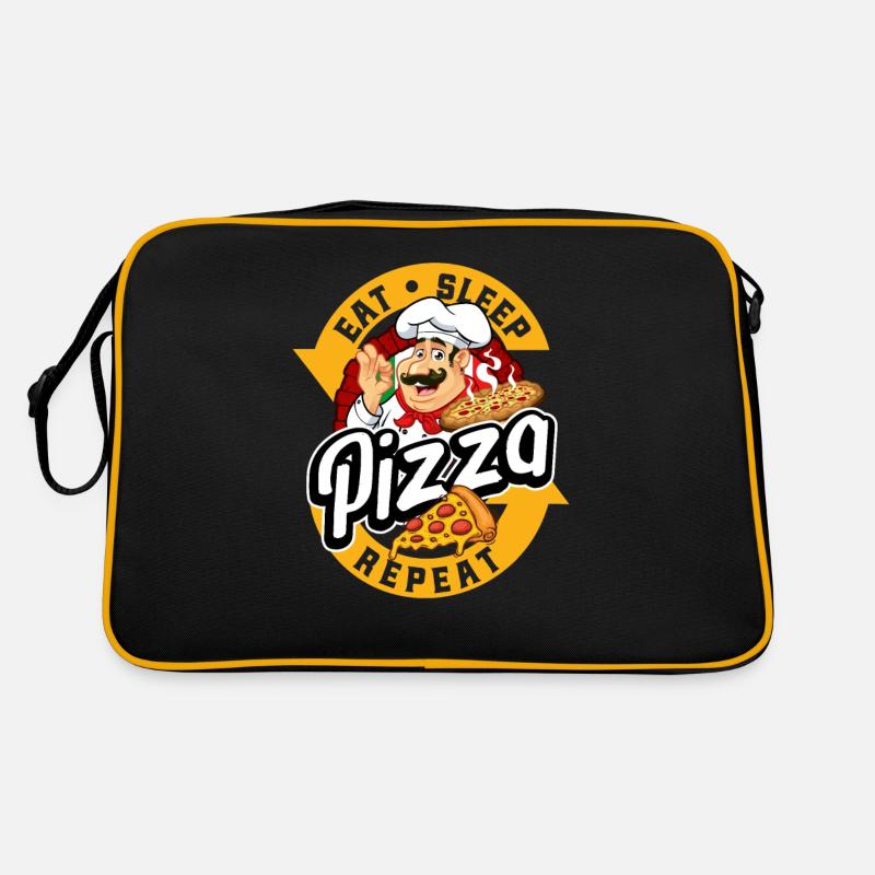Pizza Baker Pizzeria Eat Sleep Pizza Repeat Retro Bag