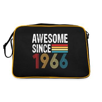 Awesome Since 1966 Geburtstag 1966 Vintage 1966 - Retro Tasche - Schwarz/Gold - Hinten
