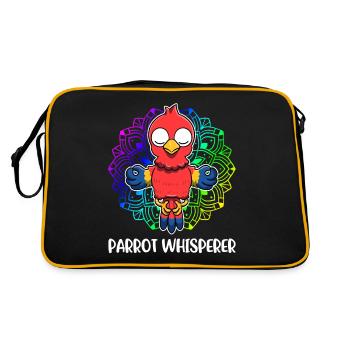 Parrot Whisperer Parrot Cadeau De Perroquet - Sac Retro - noir/or - Dos