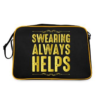 Swearing Always Helps 12 - Retro Tasche - Schwarz/Gold - Hinten