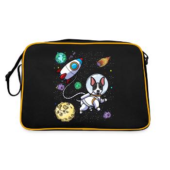 Rat Terrier Dog dans Space Planet Astronaut - Sac Retro - noir/or - Dos