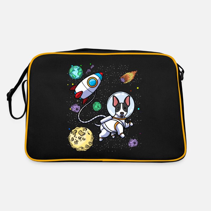 Rat Terrier Dog dans Space Planet Astronaut Sac Retro
