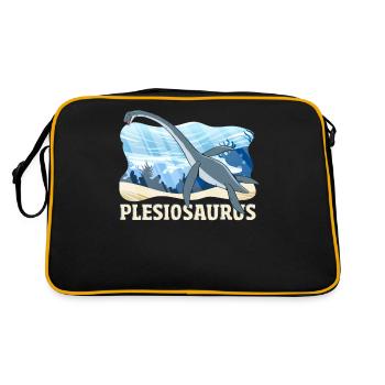 Plesiosaurus Dinosaure - Sac Retro - noir/or - Dos