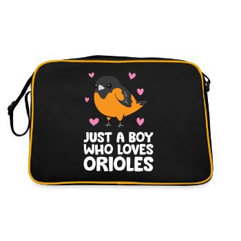 Just a Boy Who Loves Orioles - Retro Bag - black/gold - Back