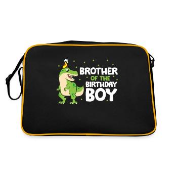 Frère de l’enfant d’anniversaire Dinosaur - Sac Retro - noir/or - Dos
