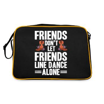 Friends Don't Let Friends Line Dance Alone Western - Retro Bag - black/gold - Back