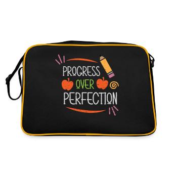 Progrès sur la perfection Étudiants universitaires - Sac Retro - noir/or - Dos