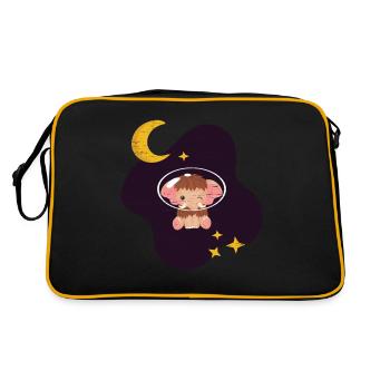 Mammouth dans l’espace Longues défenses Animaux laineux - Sac Retro - noir/or - Dos