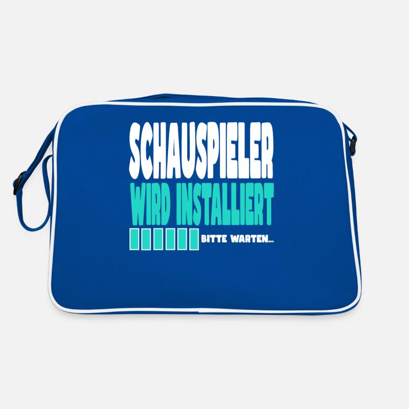 Schauspieler wird installiert Retro Tasche