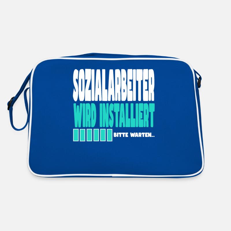 Sozialarbeiter wird installiert Retro Tasche