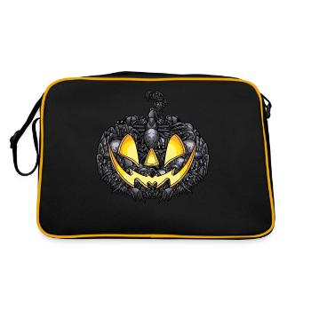 Araignées Halloween Jack O Lantern Creepy - Sac Retro - noir/or - Dos