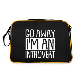 Go Away Je suis un introverti 4 - Sac Retro - noir/or - Dos