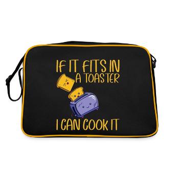 If It Fits In A Toaster, I Can Cook It - Retro Bag - black/gold - Back