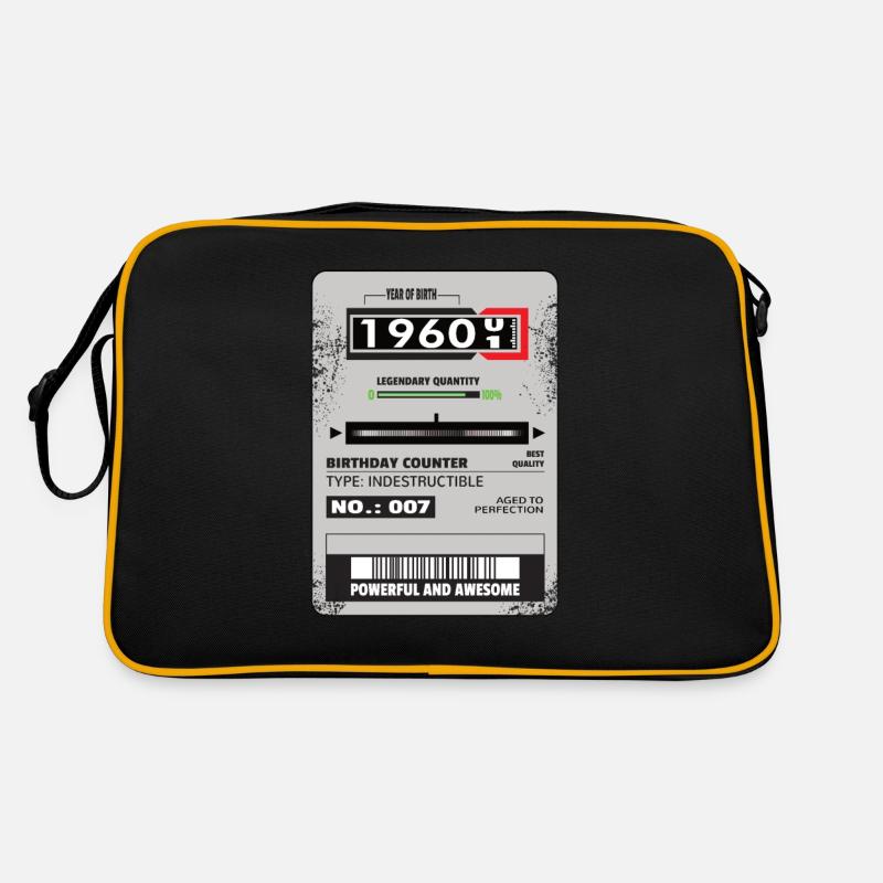 Drehstromzähler Geburtstag 1960 Geschenk Retro Tasche