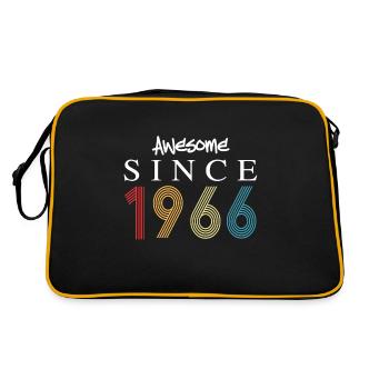 Awesome Since 1966 Geburtstag 1966 Vintage 1966 - Retro Tasche - Schwarz/Gold - Hinten