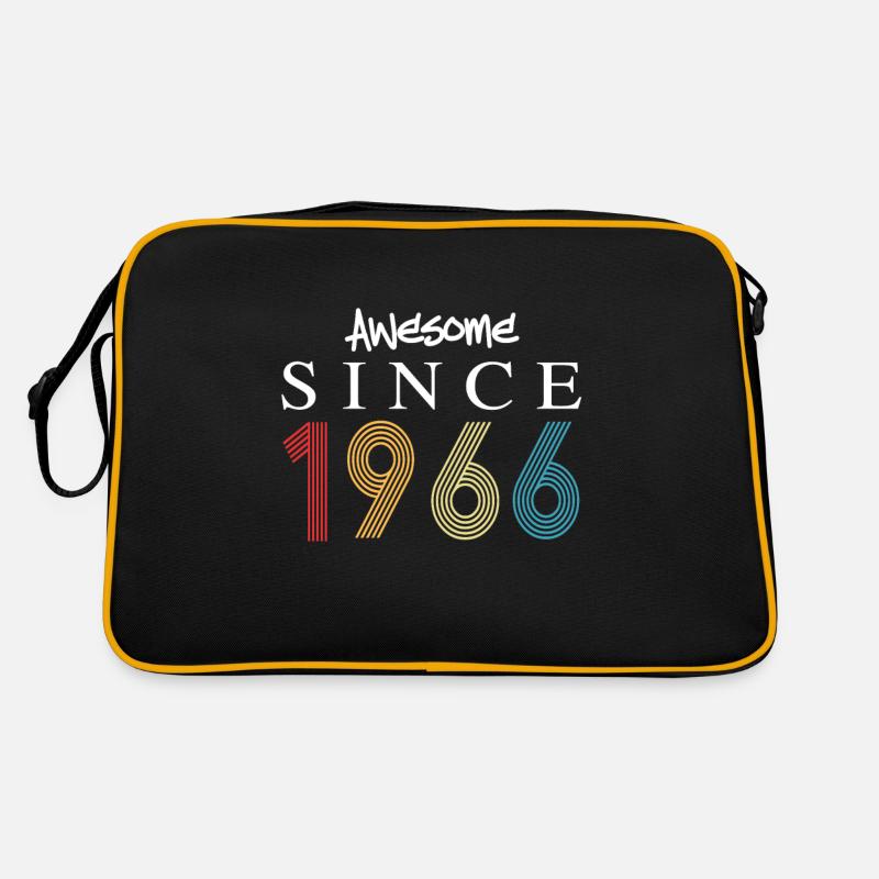 Awesome Since 1966 Geburtstag 1966 Vintage 1966 - Retro Tasche - Schwarz/Gold