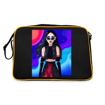Goth Anime Girl Goth Girl années 80 - Sac Retro - noir/or - Dos