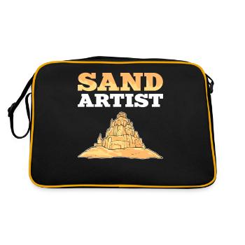 Sand Artist Sand Art Sandcastle and Sand Sculpture - Retro Bag - black/gold - Back