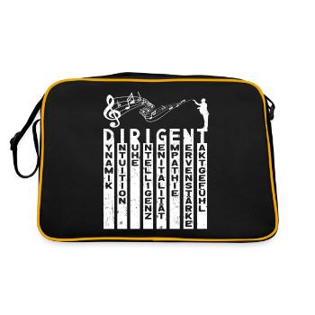 Chef de chœur Orchestre Musique Musique Clé - Sac Retro - noir/or - Dos