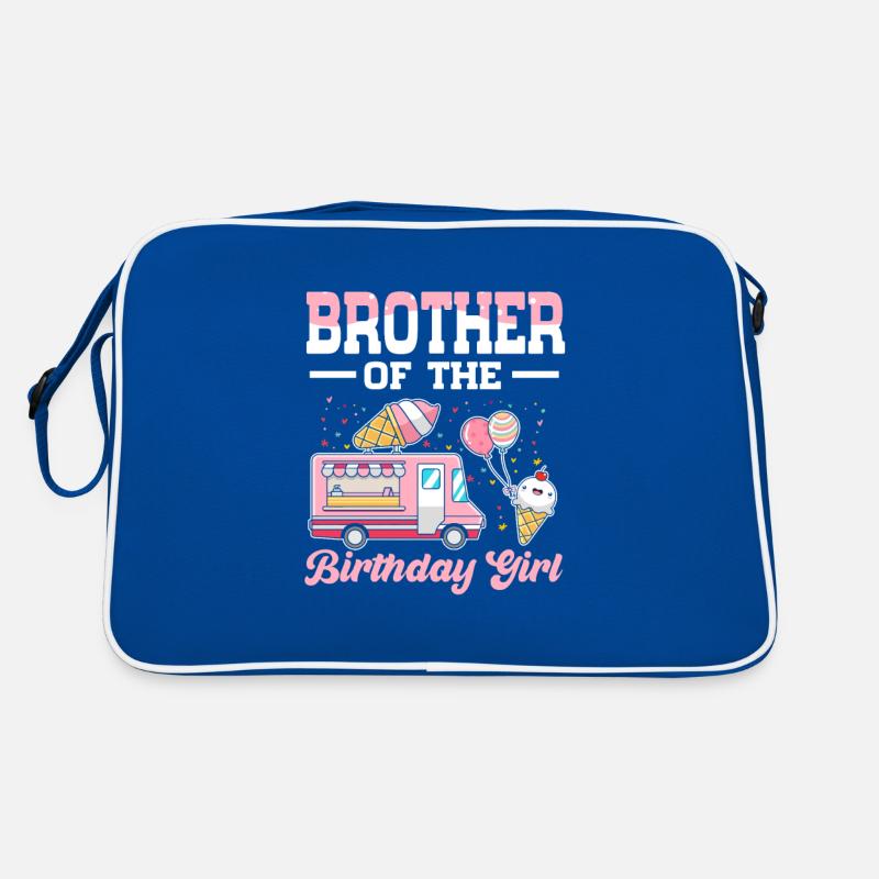 Bruder Geburtstag Mädchen Eiscreme Truck Eis Essen Retro Tasche