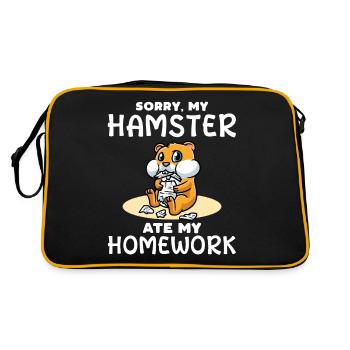 Hamster Homework Students - Retro Bag - black/gold - Back