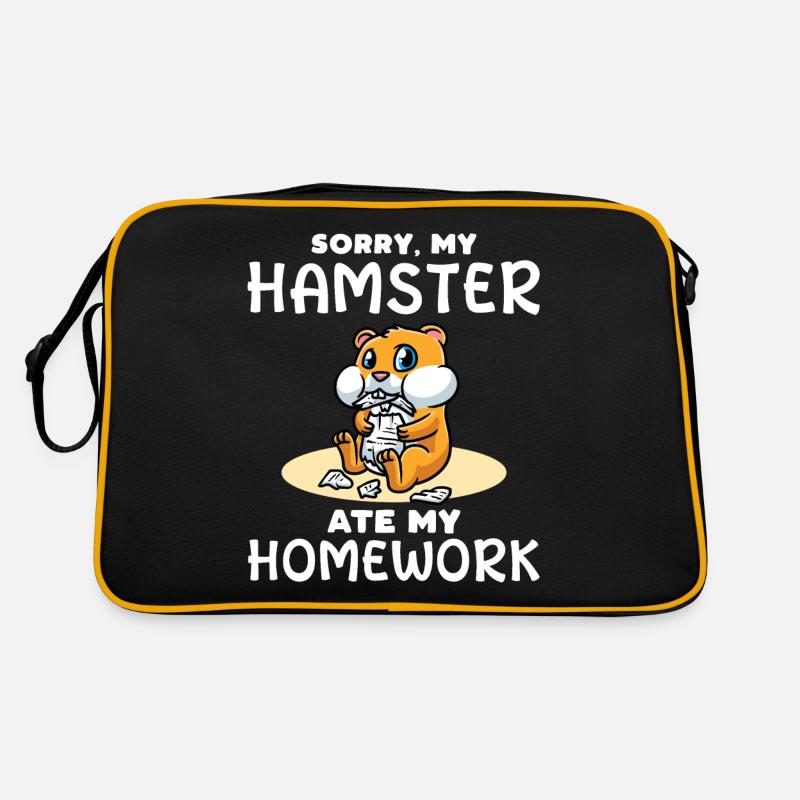 Hamster Homework Students Retro Bag