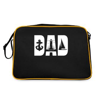 Sail Dad Papa Voilier Bateau - Sac Retro - noir/or - Dos