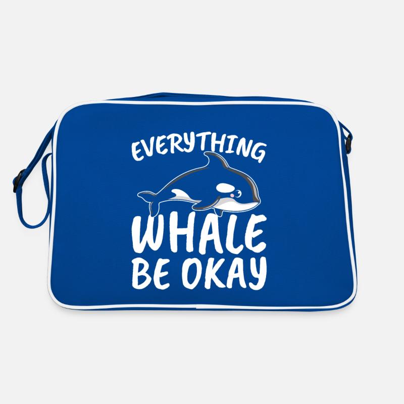 Everything Whale Be Okay for All Whale Lover and Retro Bag