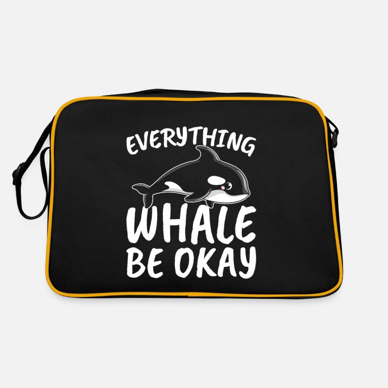 Everything Whale Be Okay for All Whale Lover and Retro Bag