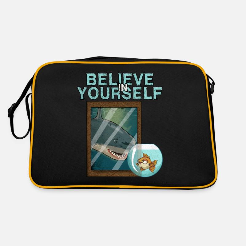 Motivation Hai - Retro Tasche - Schwarz/Gold