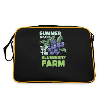 Blueberry Blueberry Shrub Forest Forest Fruit - Retro Bag - black/gold - Back