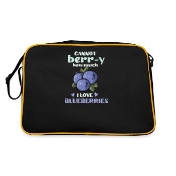 Blueberry Blueberry Shrub Forest Forest Fruit - Retro Bag - black/gold - Back