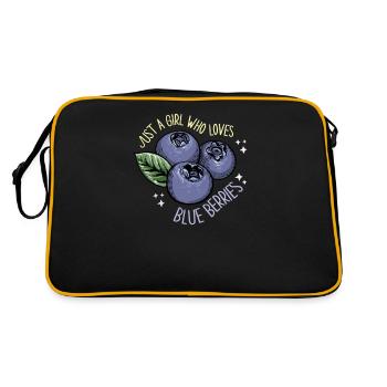 Blueberry Blueberry Shrub Forest Forest Fruit - Retro Bag - black/gold - Back
