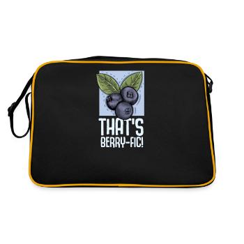 Blueberry Blueberry Shrub Forest Forest Fruit - Retro Bag - black/gold - Back