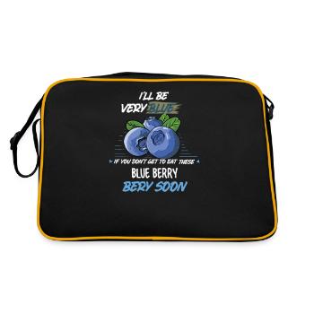 Blueberry Blueberry Shrub Forest Forest Fruit - Retro Bag - black/gold - Back