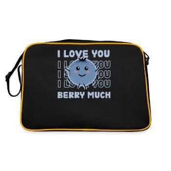 Blueberry Blueberry Shrub Forest Forest Fruit - Retro Bag - black/gold - Back