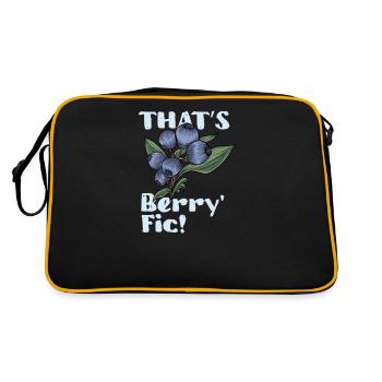 Blueberry Blueberry Shrub Forest Forest Fruit - Retro Bag - black/gold - Back