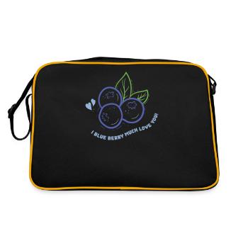 Blueberry Blueberry Shrub Forest Forest Fruit - Retro Bag - black/gold - Back
