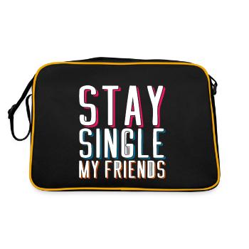 Stay Single My Friends 2 - Retro Bag - black/gold - Back