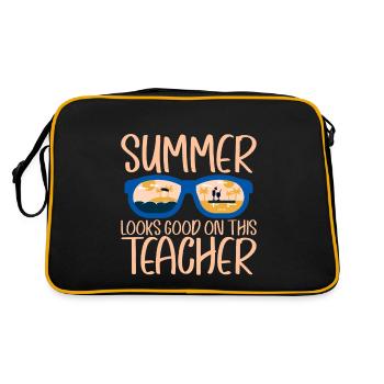 Summer Looks Good On This Teacher - Retro Bag - black/gold - Back