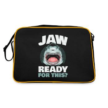 Jaw Ready for that? For all shark lovers - Retro Bag - black/gold - Back