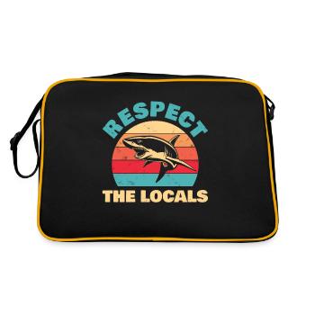 Respektieren Sie Die Einheimischen Für Alle - Retro Tasche - Schwarz/Gold - Hinten