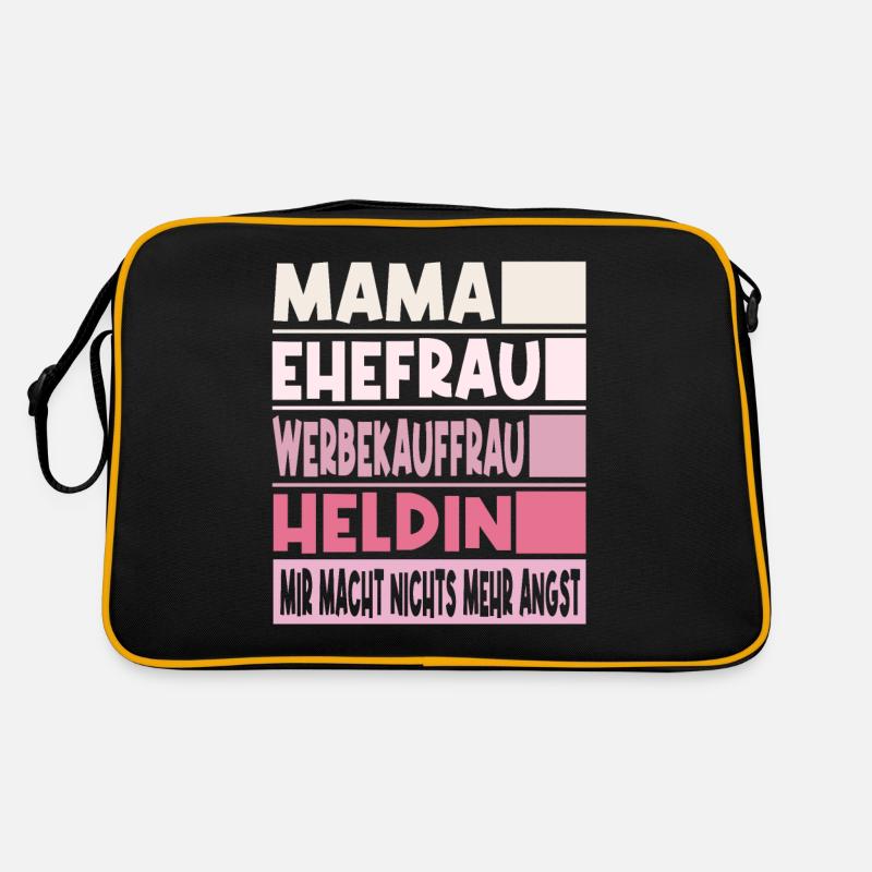 Werbekauffrau Mama Ehefrau Heldin Retro Tasche